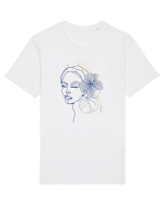 Hibiscus Blue Feminin Tricou mânecă scurtă Unisex Rocker