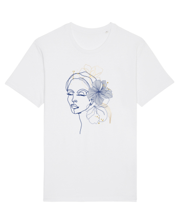 Hibiscus Blue Feminin White