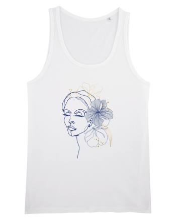 Hibiscus Blue Feminin White