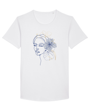 Hibiscus Blue Feminin White