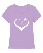 Horse Heart Tricou mânecă scurtă guler larg fitted Damă Expresser