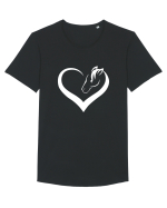 Horse Heart Tricou mânecă scurtă guler larg Bărbat Skater