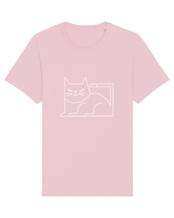 Minimal Cat Cotton Pink