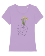 Silueta Narcisa Tricou mânecă scurtă guler larg fitted Damă Expresser