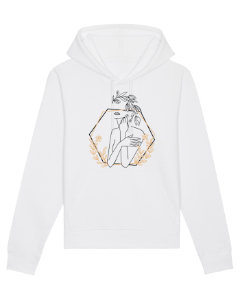Orange Abstract Silueta White