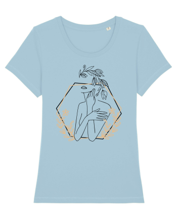 Orange Abstract Silueta Sky Blue