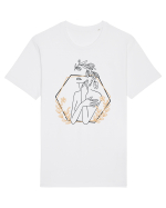 Orange Abstract Silueta Tricou mânecă scurtă Unisex Rocker