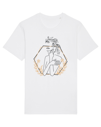 Orange Abstract Silueta White