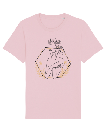 Orange Abstract Silueta Cotton Pink