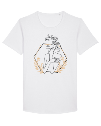 Orange Abstract Silueta White