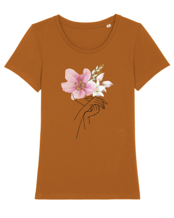 Pink Floral Hands Roasted Orange