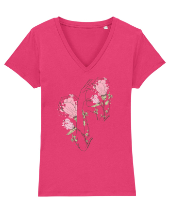 Pink Silueta Floral Raspberry