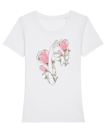 Pink Silueta Floral White