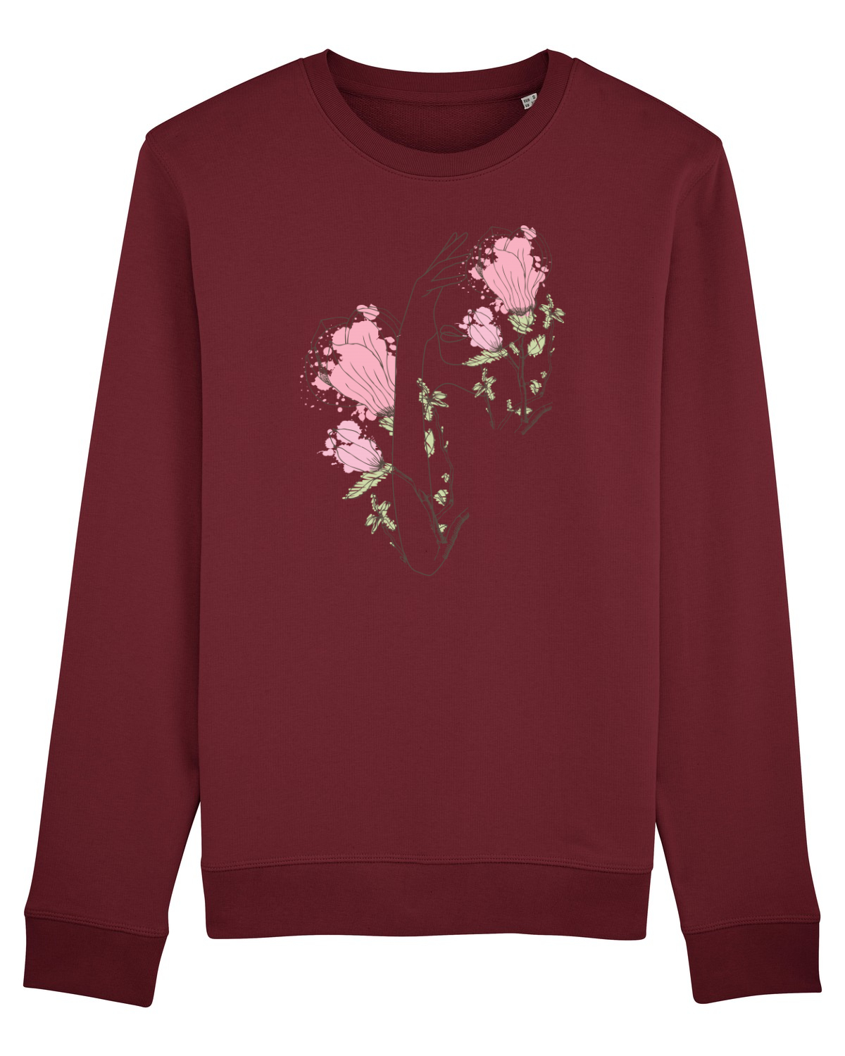 Bluză mânecă lungă Unisex Rise Burgundy