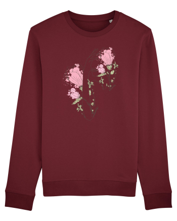 Pink Silueta Floral Burgundy