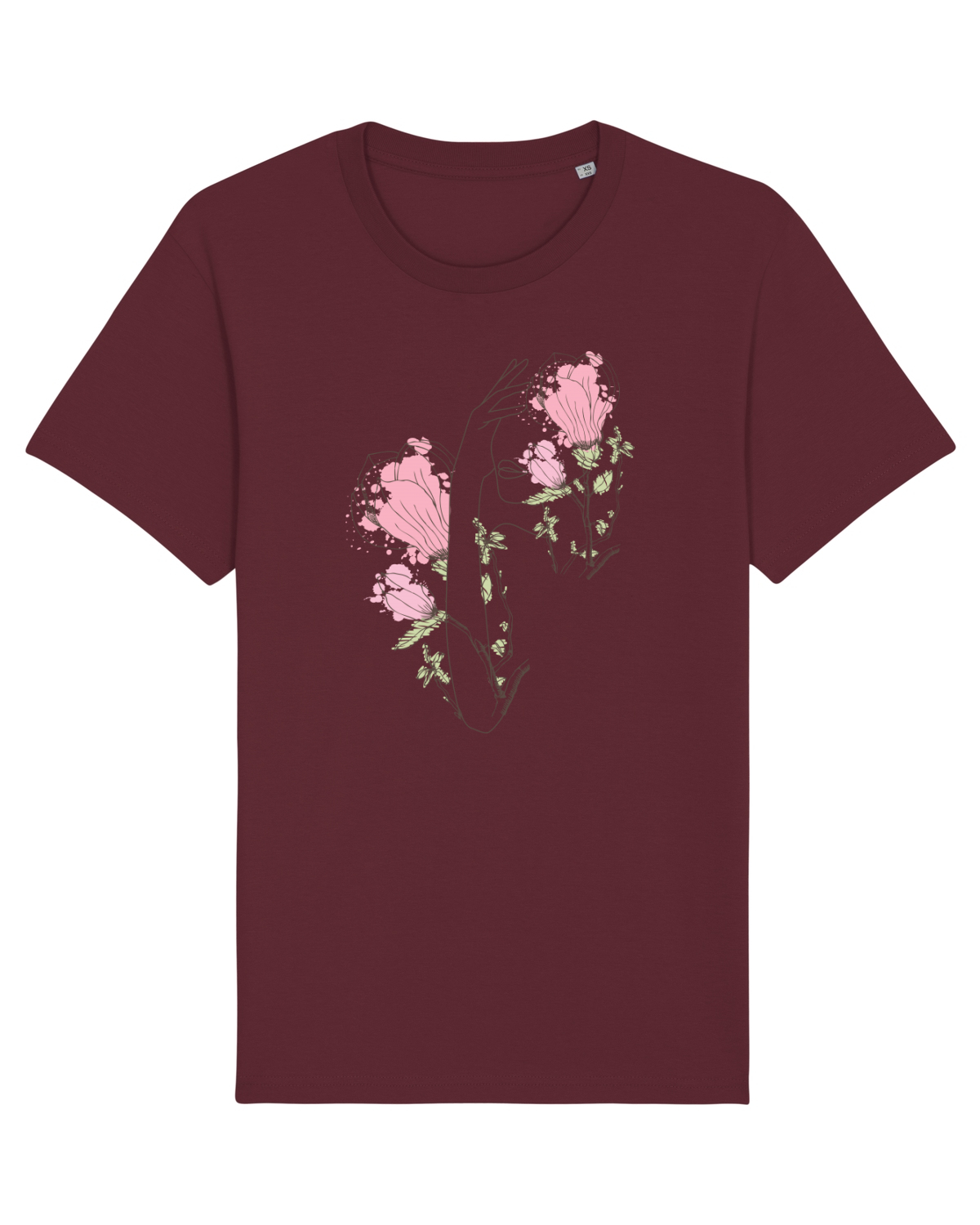 Tricou mânecă scurtă Unisex Rocker Burgundy