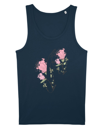 Pink Silueta Floral Navy