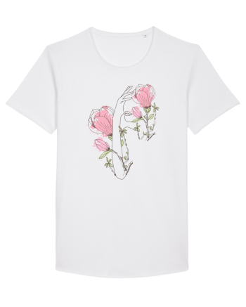 Pink Silueta Floral White