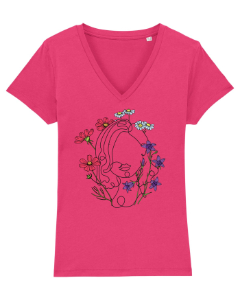 Colorat Head Feminin Raspberry