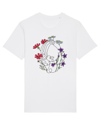 Colorat Head Feminin White