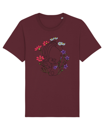 Colorat Head Feminin Burgundy