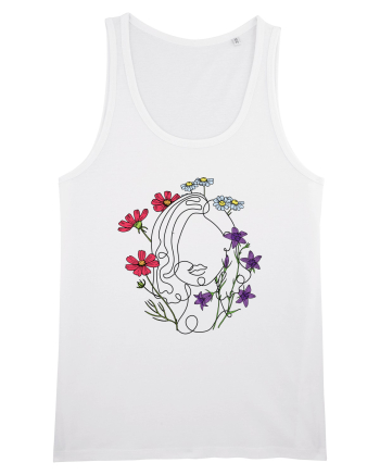 Colorat Head Feminin White