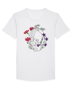 Colorat Head Feminin Tricou mânecă scurtă guler larg Bărbat Skater