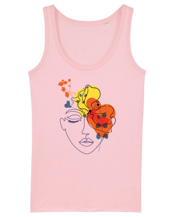 Red Head Floral Cotton Pink