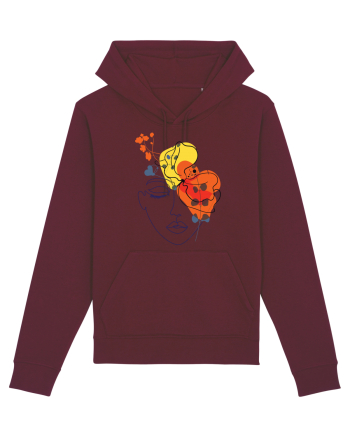 Red Head Floral Burgundy