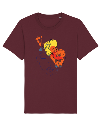 Red Head Floral Burgundy
