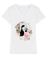 Rose Head Dreams Tricou mânecă scurtă guler V Damă Evoker