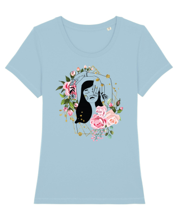 Rose Head Dreams Sky Blue