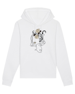 Rose Head Line Art Hanorac Unisex Drummer
