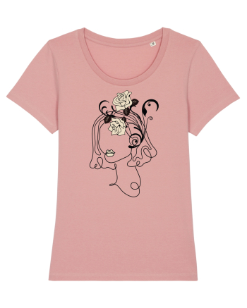 Rose Head Line Art Canyon Pink