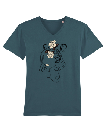 Rose Head Line Art Stargazer