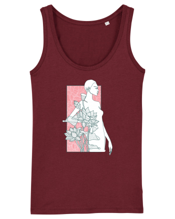 Silueta Floral Pink Burgundy