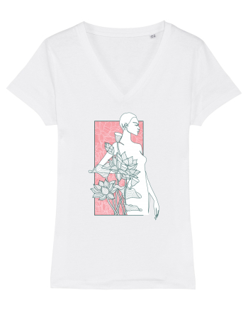 Silueta Floral Pink White