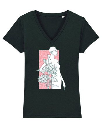 Silueta Floral Pink Black