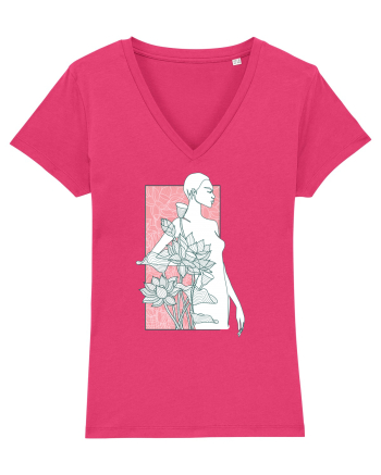 Silueta Floral Pink Raspberry