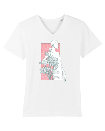 Silueta Floral Pink White