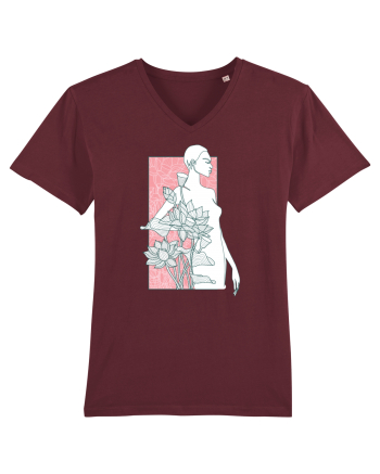 Silueta Floral Pink Burgundy