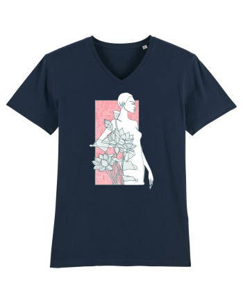Silueta Floral Pink French Navy