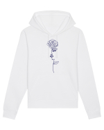 Line Art Rose Hanorac Unisex Drummer