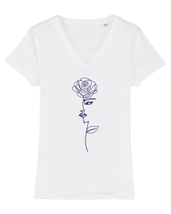 Line Art Rose White
