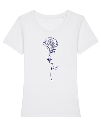 Line Art Rose White