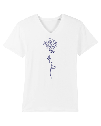 Line Art Rose White