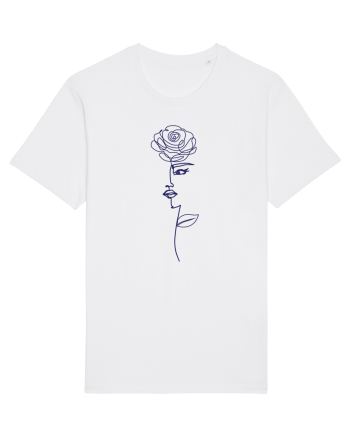 Line Art Rose White