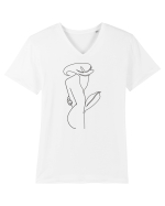 Silueta Side Floral Tricou mânecă scurtă guler V Bărbat Presenter