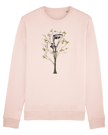 Tree Face Line Art Candy Pink