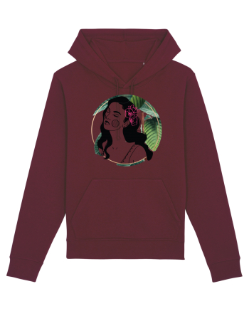 Hawaii Woman Green Burgundy